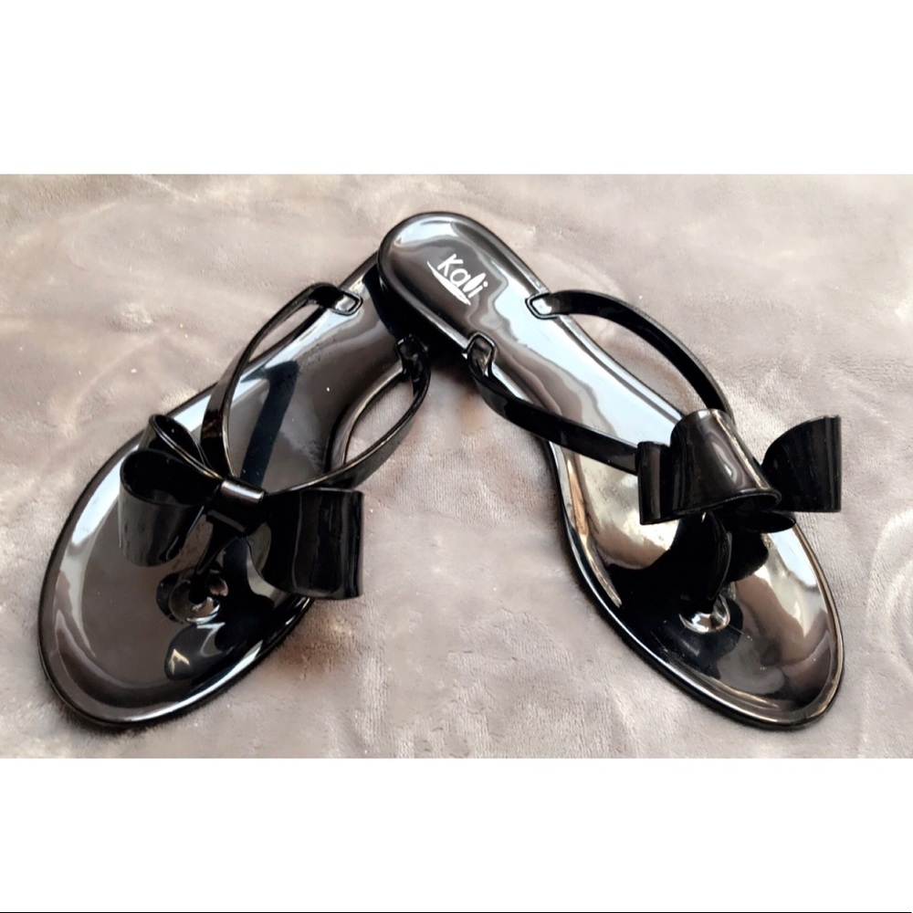 Bow tie jelly sandals